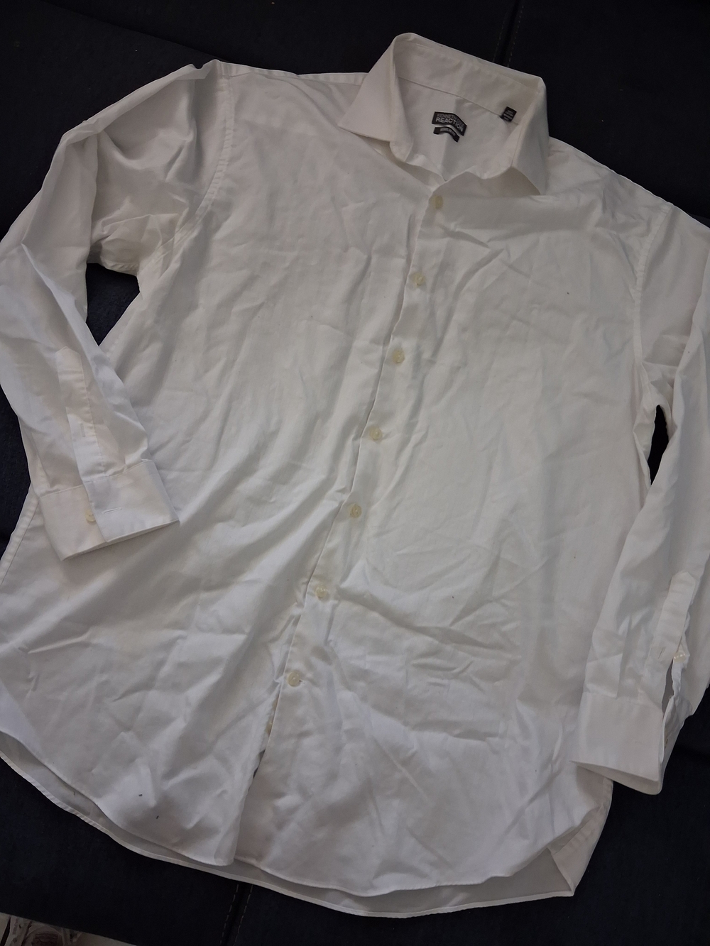 Kenneth Cole White Long-Sleeve Dress Shirt
